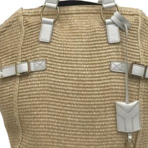 Yves Saint Laurent raffia tote